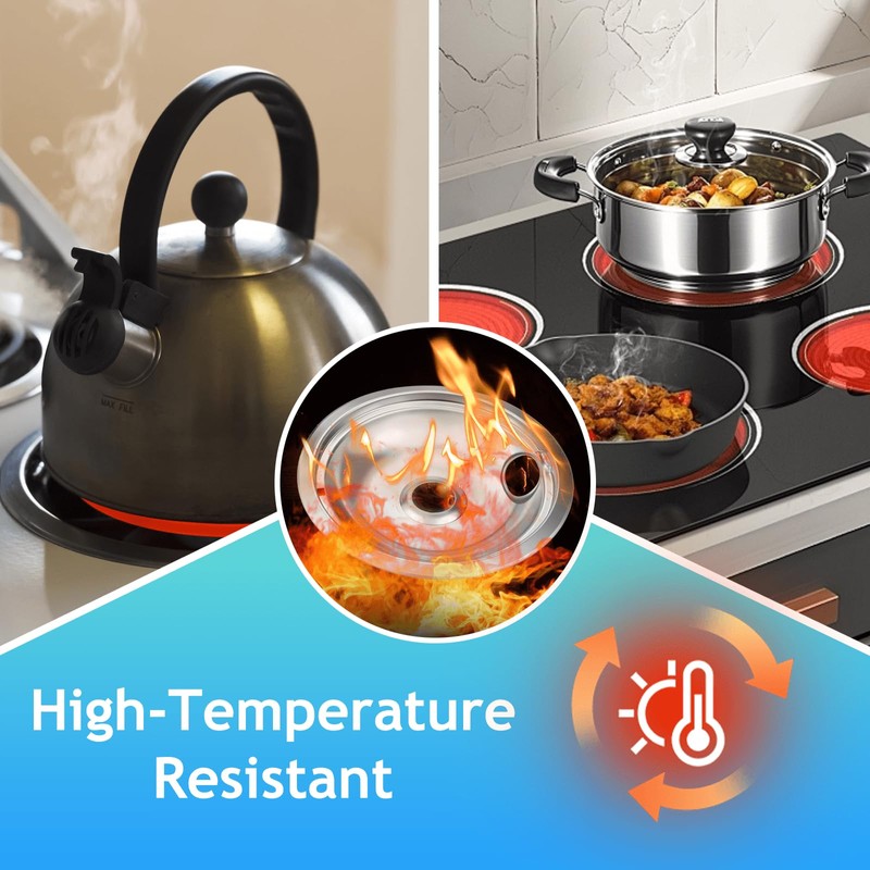 Drip Pan Electric Stove Burner Covers for Whirlpool W10278125, 4