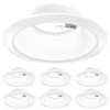 Sunco 6 Pack 6 Inch Ceiling Can Light Trim, Step