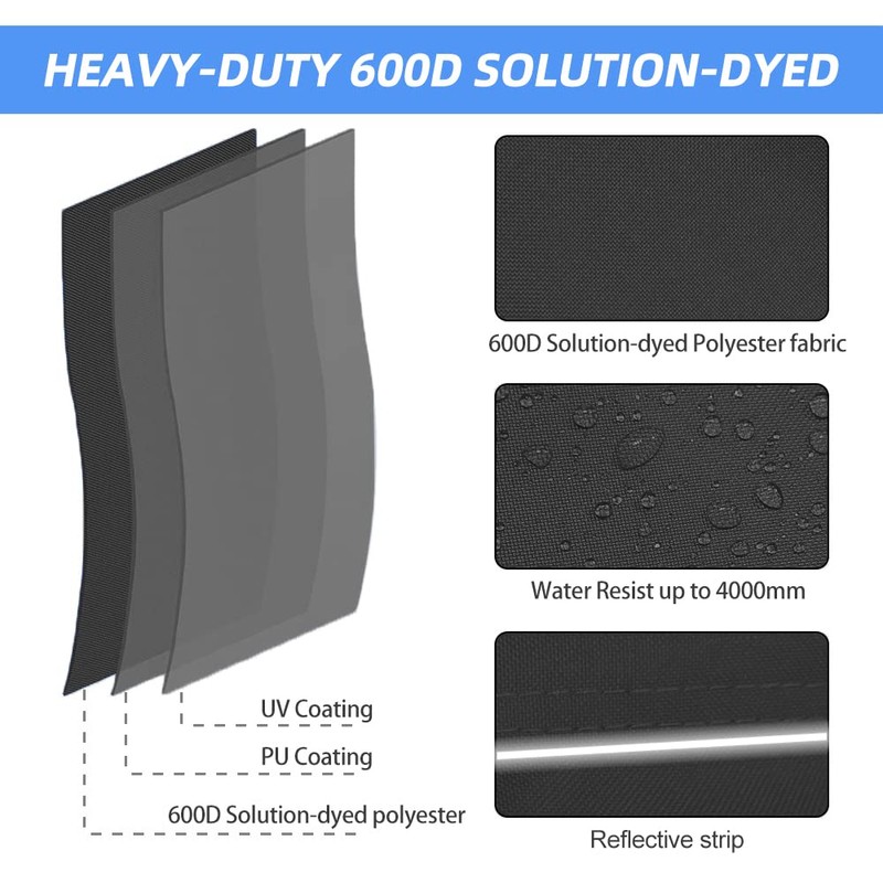 zenicham Heavy-Duty 600D Fade and Crack Resistant Snow Blower Covers,