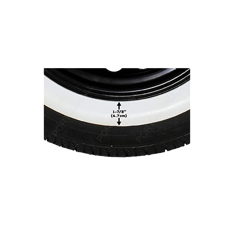 White Wall Portawall Sidewall Topper 14" X2" Wide Tire Insert