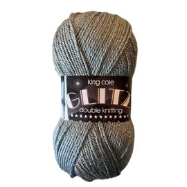 King Cole Glitz DK Double Knitting Yarn Knit Craft Wool Crochet 100g Ball glacier 1956