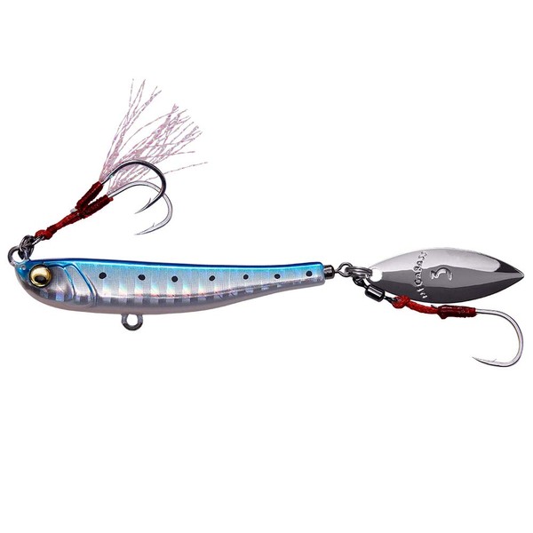 Megabass Makippa Metal Jig, 0.4 oz (10 g), Iwashi (Sardine)