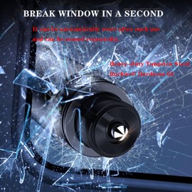 HHXS Window Breaker Seatbelt Cutter, 2025 Upgraded Car Escape Tool, Safe Hammer Glass Breaker Under Water Life Hammer, Portable & Compact Car Safety Device Break Window Emergency Tool(Black)