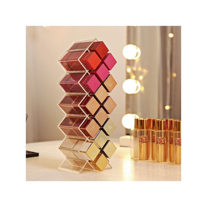 아크릴 립스틱 정리함 화장품 정리대 16구 Acrylic Lipstick Organizer Cosmetic