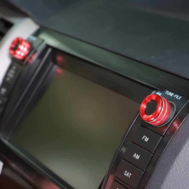 LLKUANG Center Console Volume Tune Knob Cover Ring Trim Interior