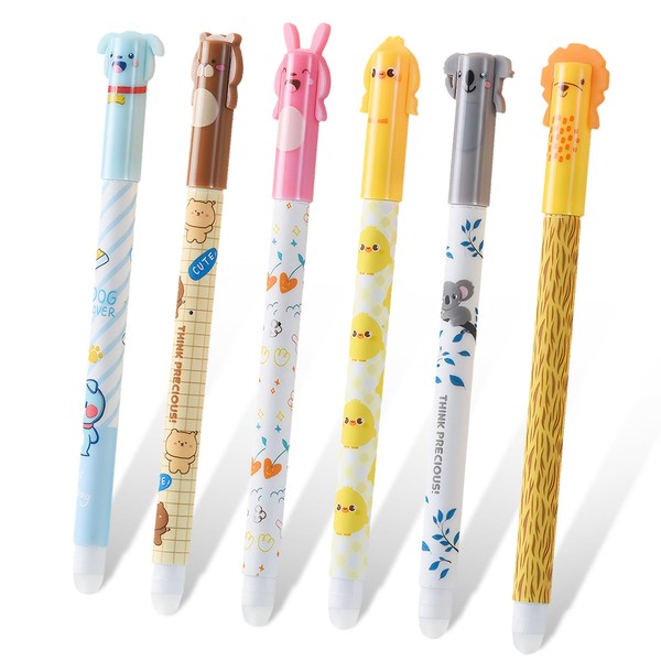 UICCVOKK 6 Pcs Erasable Pens Bundle, Set of 6 Erasable