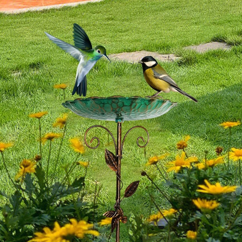 Generic Bird Bath for Outdoor Metal Bird Bath Bowl Ornament