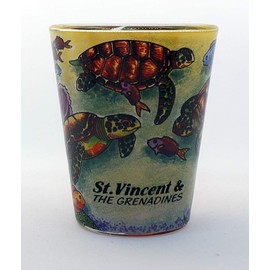 St. Vincent And The Grenadines Turtle In-and-Out Shot Glass