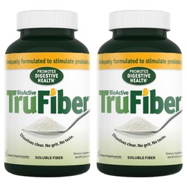 TruFiber Master Supplements TruFiber - 6.35 oz, Pack of 2 - Prebiotic Fiber to Help Boost Probiotic Growth - Supports Digestive Health - Vegan, Gluten Free - 100 Total Servings
