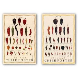 First Art Source The Great Chile Poster Fresh and Dried Mark Miller Pepper Poster 2 Print Set