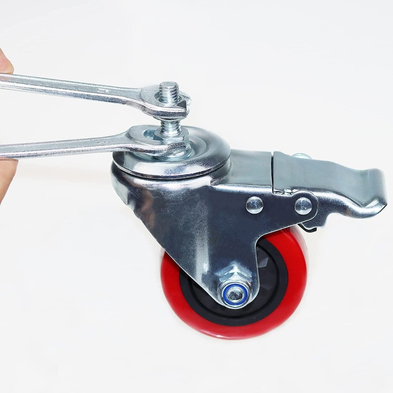 Heavy Duty Stem Caster Wheels M10-1.5X25mm Dual Locking No Noise