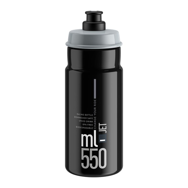 ELITE 0190403 JET Bottle, 19.7 fl oz (550 ml), Black
