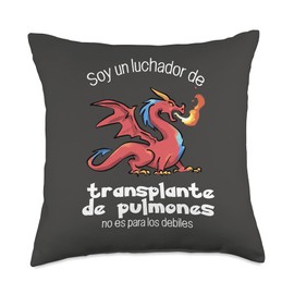 The Unchargeables - Los Incargables Soy un Luchador transplante de pulmones con Dragon Throw Pillow, 18x18, Multicolor