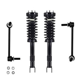 PM Auto Set of 4 Front Sway Bar Link-Quick Complete Strut-Coil Spring Assembly Replacement For 2005-2010 Chrysler 300 w/Performance Suspension