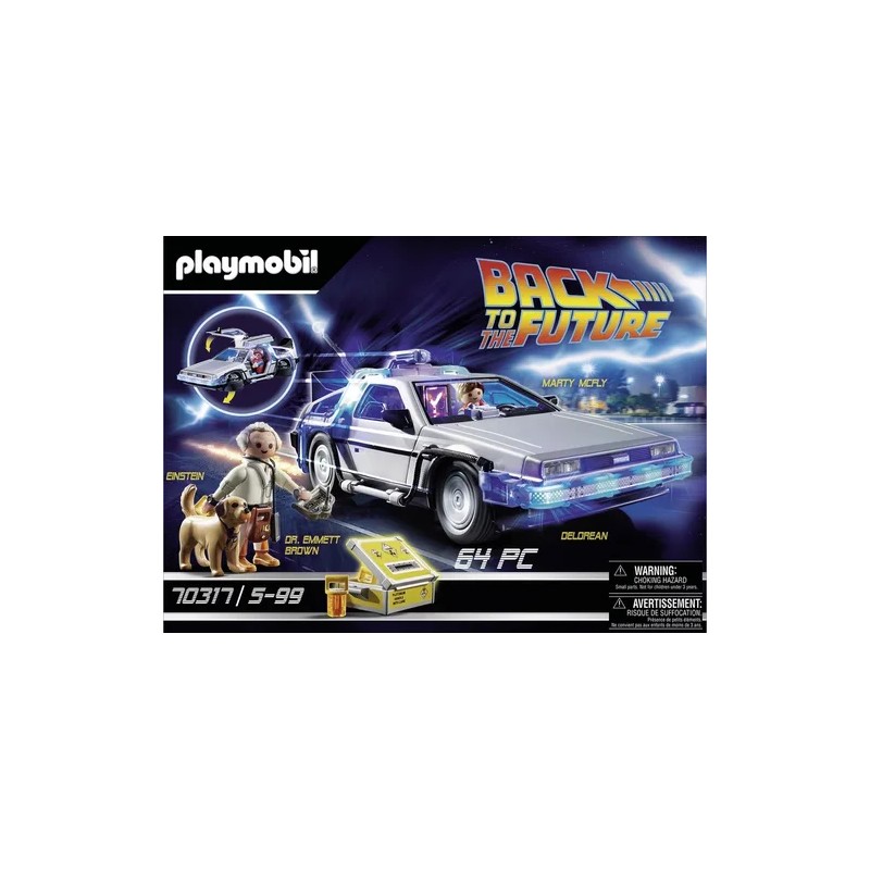 Figura Armable Playmobil Back To The Future Delorean 64 Pzas