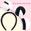 Black Padded Thick Headband for Girls Women Puffy Headbands Hair