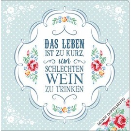 Cook Shop Tea Towel with German Text "Das Leben Ist Zu Kurz" [German Language] 2