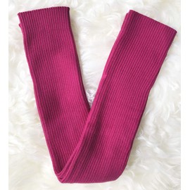 Leyoung Women's Cashmere Warm Long Fingerless Gloves Winter Arm Warmer (Rose Red)