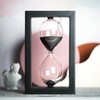 Hourglass 60 Minute Decorative Sand Timer, Black Wooden Frame Black