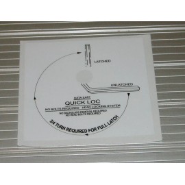 Data East Pinball Machine Backbox Latch Assembly Decal GREAT FOR ANY RESTORATION