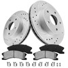 Anpulsero Rear Brake Pads and Rotors Kit 53036 & D1037-7940/262mm(10.3in)