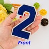 1 PCS 4.0" Blue Chenille Number Patch, Iron on Patches