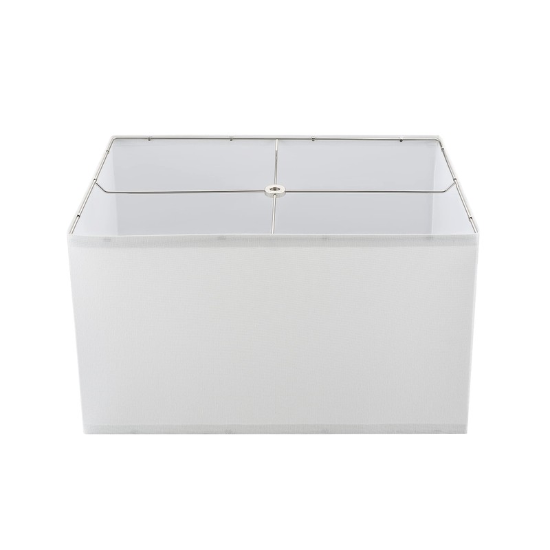 Aspen Creative 38752-2, Rectangle Collapsible Spider Lamp Shade, White, 11+17"