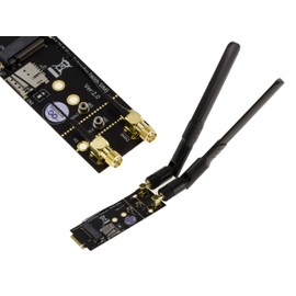 Kalea-INFORMATIQUE Adapter Extender M2 Bkey + SIM to M.2 B Key for 3G 4G 5G Module Card with 2 Antennas
