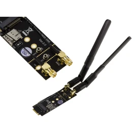 Kalea-INFORMATIQUE Adapter Extender M2 Bkey + SIM to M.2 B Key for 3G 4G 5G Module Card with 2 Antennas