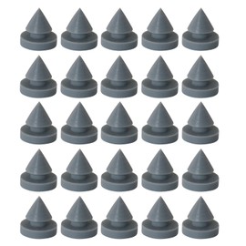 DGBRSM 25pcs Rubber Door Silencer 1/2 Inch Diameter Door Anti Collision Silencer for Metal and Metal Frame, Gray