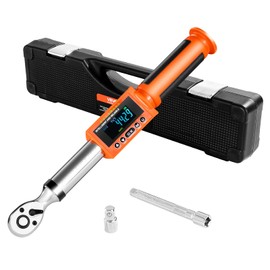 VEVOR Digital Torque Wrench 3/8" Drive, 0-99.57FT.LB(0-135Nm) ±2% Accuracy, Electronic Torque Wrench with Preset Mode,Vibration,Buzzer,LED Notification, Extension Bar, 1/2 Adapter, 5 Units of Measure