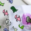 Dedyel Dinosaur Nail Stickers 5D Embossed Cartoon Kawaii Animal Self-Adhesive