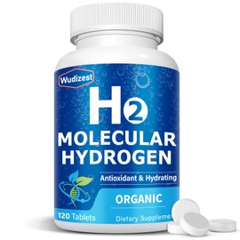 Hydrogen Water Tablets, Hydrogen Tablets for Drinking Water with Magnesium, H2 Supplement for Brain Health & Cognitive Performance, Pure & Non-GMO, 120 Count