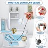 SHUOGUO Upgraded Drain Snake, 61 inch plumbing snake，Sink Snake Drain