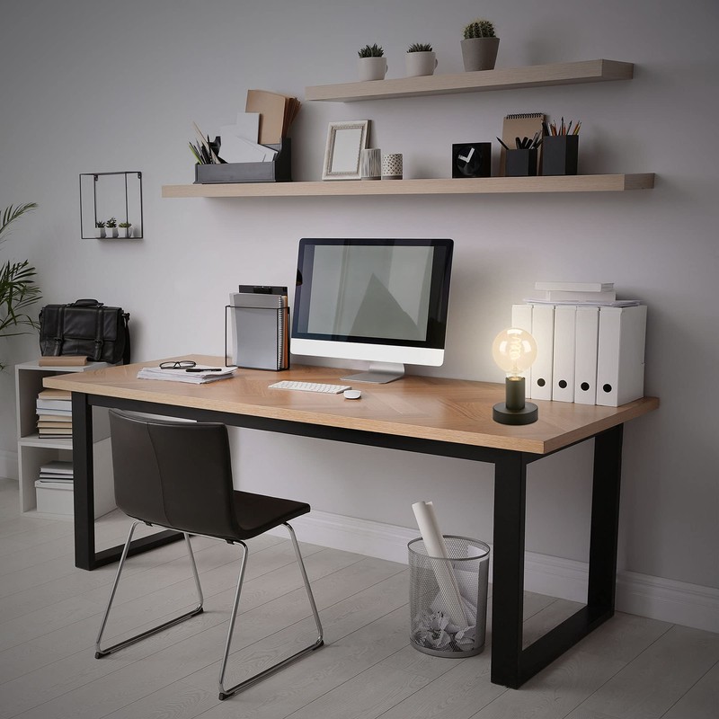 BRILONER - Retro Bedside Lamp with Cable Switch, E27 Socket,