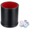 Felt Lined Professional Dice Cup - with 6 Dice Quiet