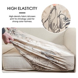 FORCHEER Sofa Cushion Covers, Stretch Printed Seat Cushion Protector Sofa Couch Cushion Cover Couch Seat Slipcovers Washable Furniture Protector(1PC,Style 4)