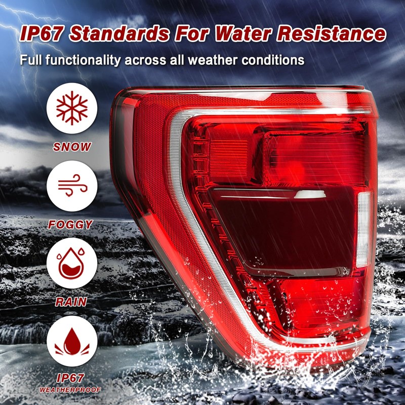 ZSBMP Halogen Tail Lights W/Blind Spot Compatible With 2021 2022
