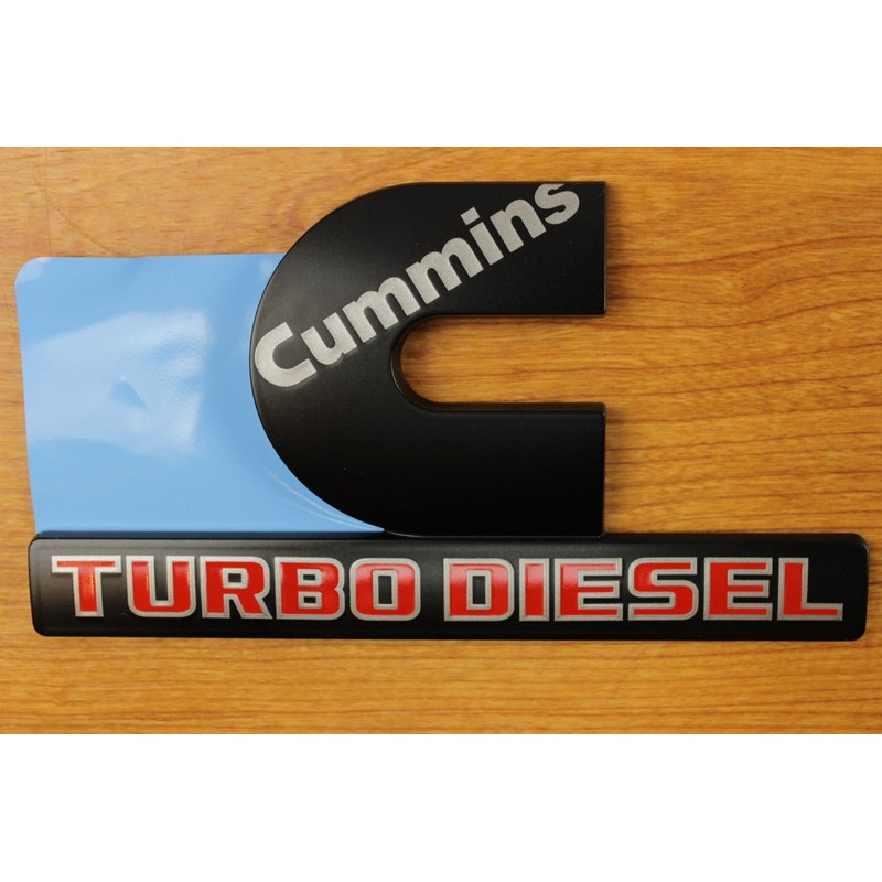 Dodge Ram 2500 3500 BLACK Cummins Turbo Diesel Decal Nameplate