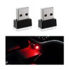 Sylvil 2 PCS USB LED Car Interior Atmosphere Lamp, Portable