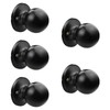 Probrico 5 Pack Black Dummy Knobs,Non-Turning Door Knobs for Interior