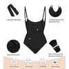SHAPERX Open Bust Shapewear Damen Bauchweg Nahtlos Abnehmen Bodysuit Sculpting