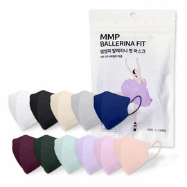 MMP Ballerina Fit KF94 Disposable Hypoallergenic Mask with Comfortable Ear Loops 50 sheets Navy