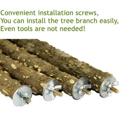 Bird Wood Perch, 8 Pack Natural Wooden Birds Perch for Cage, Bird Nest Tree Stands Wood Branches, Birds Cages Accessories for Cockatiels, Conures, Cockatoo, Parrots, Dove, Training Shelf, Play