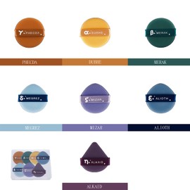 Makeup Powder Puffs 3Pcs Drop Shape 3Pcs Round 1 Pcs Triangular Cushion Puff for Daily Makeup Such As Foundation,Pressed Powder,Cream,Blush etc.