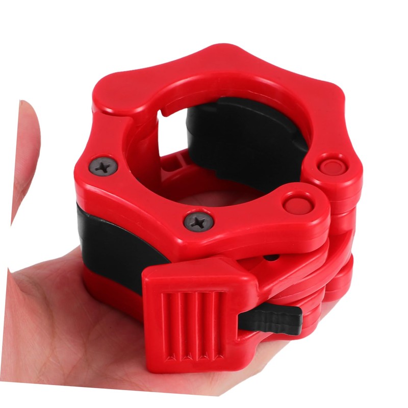 Ciieeo 1 Pair Barbell Clip Weightlifting Barbell Collars Grips for