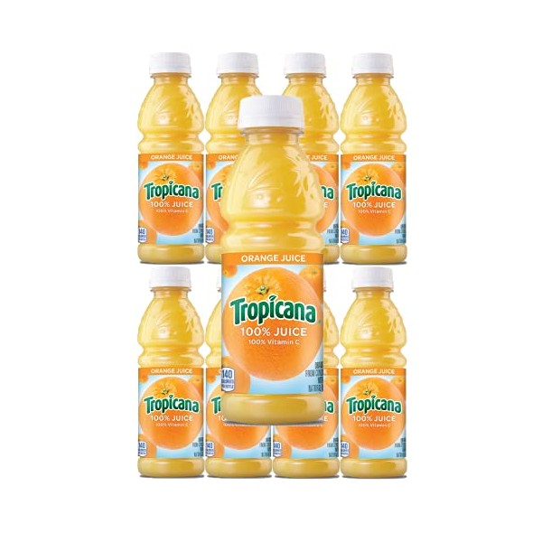 Tropicana Orange Juice, 10oz Bottles, Pack of 8