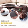 DIMAR GARDEN Outdoor Coffee Table Wicker Patio Rattan Side Table