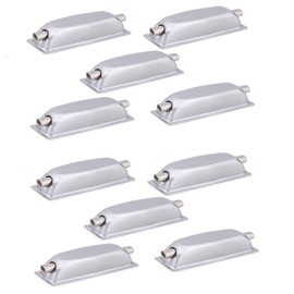 Both Side Drum Claw Hook 10pcs Iron Rectangular Shape Drum Claw Hook for Bass Drums & Snare Drum,Silver