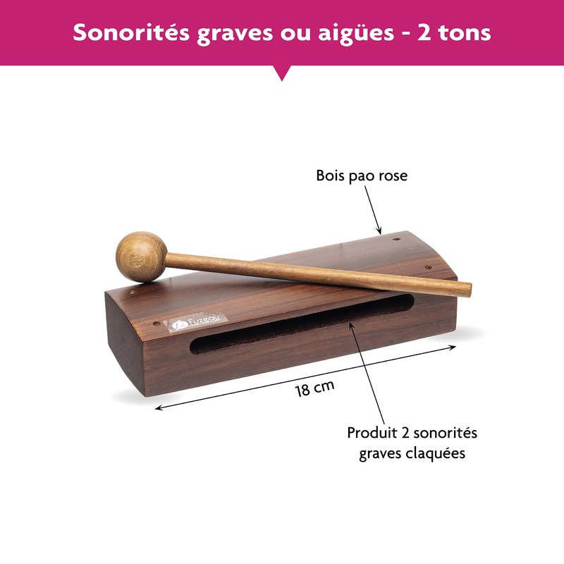 FUZEAU Wood Block DTP 635 Rosa Zwei Ton